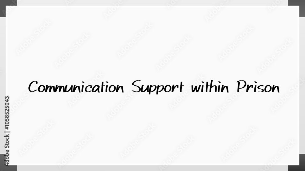 Communication Support within Prison のホワイトボード風イラスト Communication Support within Prison のホワイトボード風イラスト