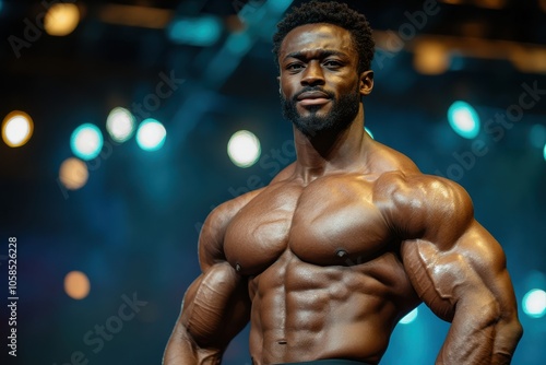 A Proud Bodybuilder Displays His Impressive Physique Showcasing Strength and Dedication to Fitness and Bodybuilding Culture