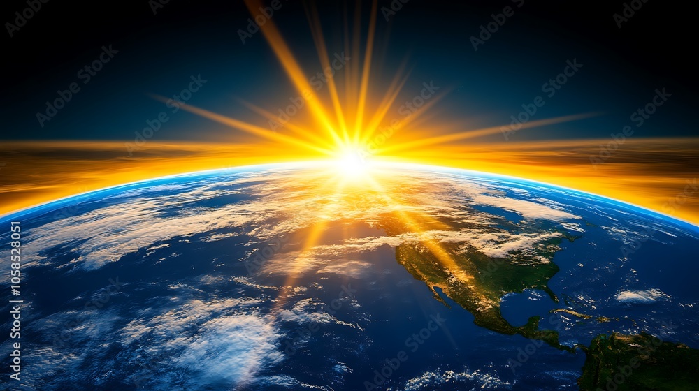 Sunrise Over Earth Subtle Blur Background with Space for Custom Text Sunrise Over Earth Subtle Blur Background with Space for Custom Text