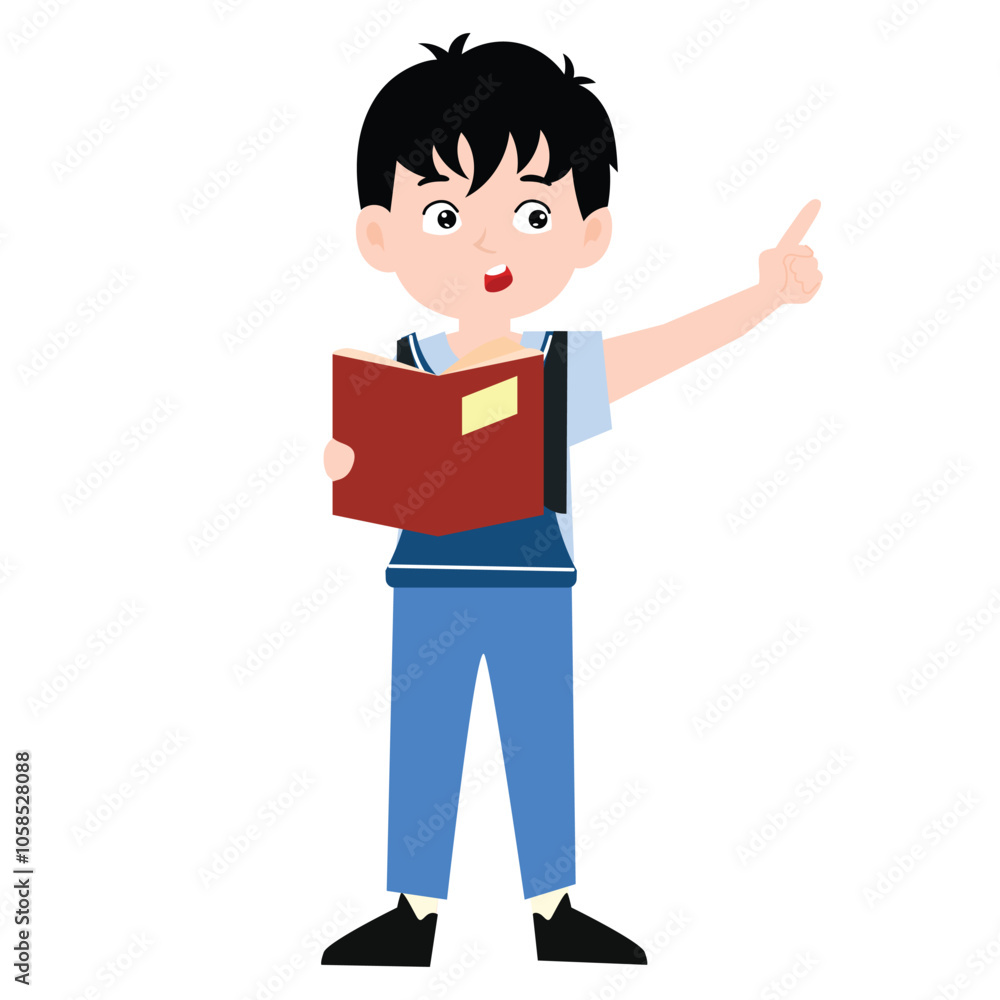 funny little boy is crying, and posing with his hands folded on his waist.School kids collection. Group of cartoon multinational children in school uniform, standing with books and school bags. Isolat funny little boy is crying, and posing with his hands folded on his waist.School kids collection. Group of cartoon multinational children in school uniform, standing with books and school bags. Isolat