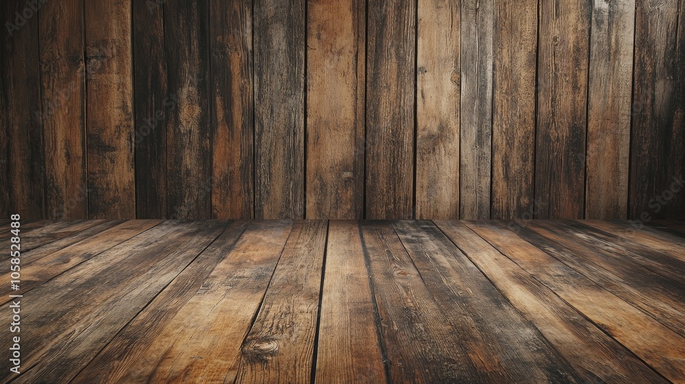 Rustic shabby wooden boards texture creates an ancient feel, reminiscent of vintage barn aesthetics. Ideal for projects needing a wooden floor wall backdrop with ample copy space. Rustic shabby wooden boards texture creates an ancient feel, reminiscent of vintage barn aesthetics. Ideal for projects needing a wooden floor wall backdrop with ample copy space.