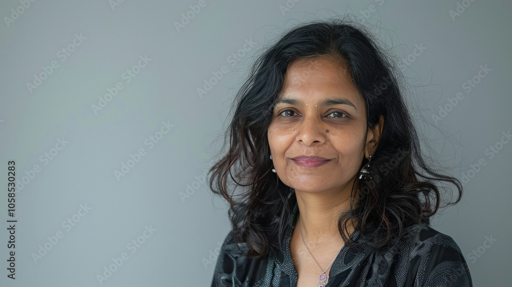 mature indian woman standing confidently mature indian woman standing confidently