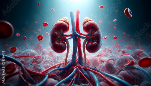 Detailed 3D Visualization of Human Kidneys and Blood Cells for Medical and Health Sciences