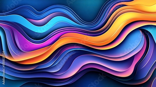 Abstract Colorful Waves Soft Pastel Background for Graphic Design Templates