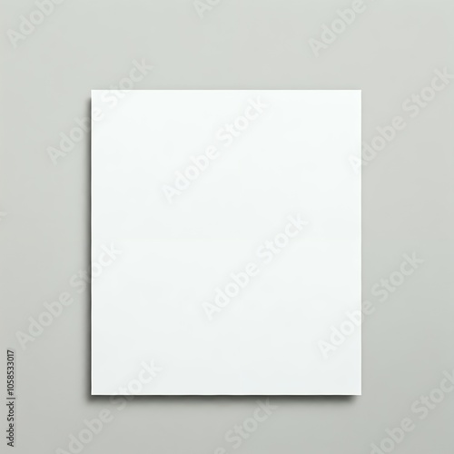 A blank white canvas on a grey wall.