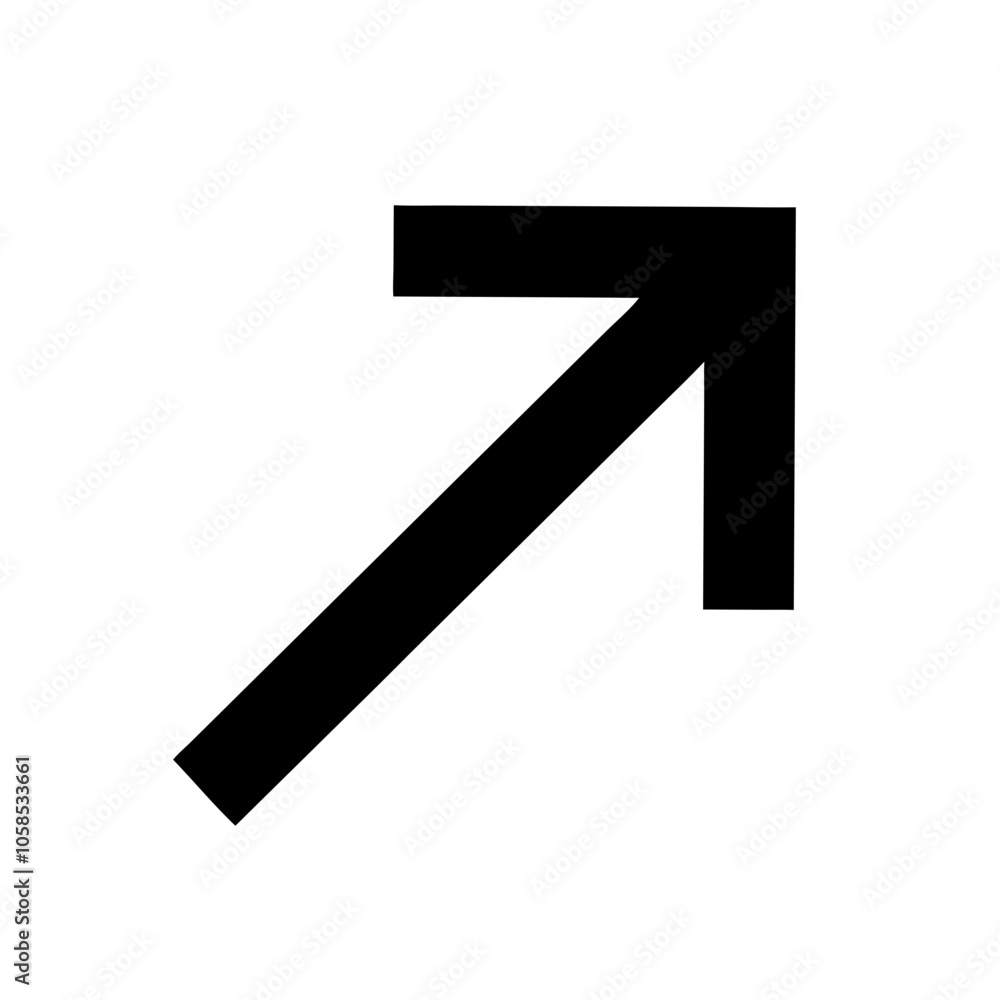 Up-right angled arrow pointing diagonally
Up-right angled arrow pointing diagonally