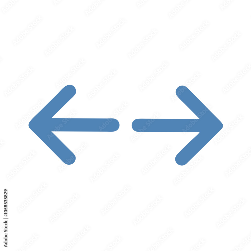 Double-sided arrow in light blue pointing left and right
Double-sided arrow in light blue pointing left and right