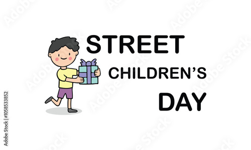 street children day slogan, typography graphic design, vector illustration, for t-shirt, background, web background, poster and more.