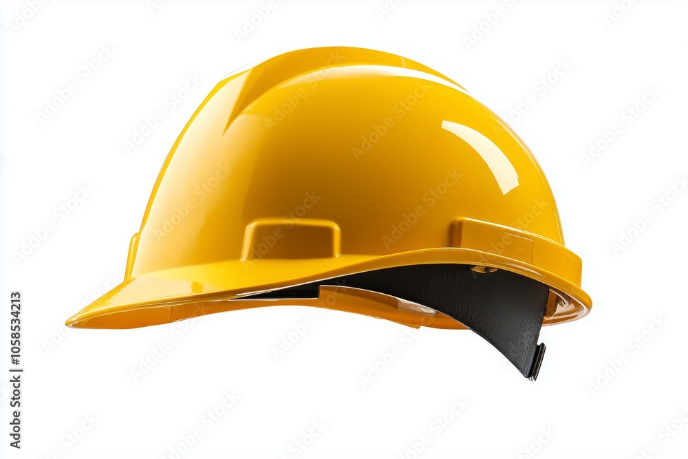 Yellow construction helmet on white background Yellow construction helmet on white background