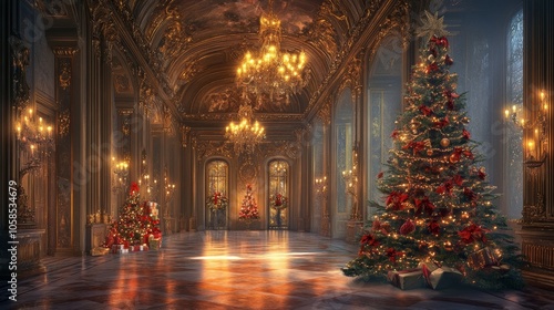 Wallpaper Mural An elegant christmas scene concepts Torontodigital.ca