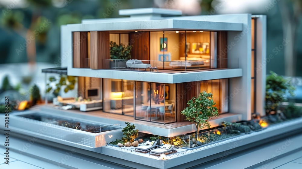 3d illustration of a newly built luxury home 3d illustration of a newly built luxury home