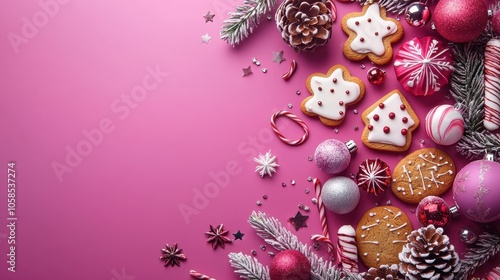 Vibrant Christmas Cookie Theme Banner