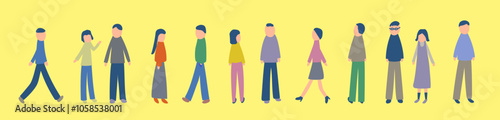 いろんな動きの人々