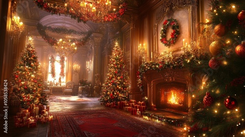 An elegant christmas scene concepts