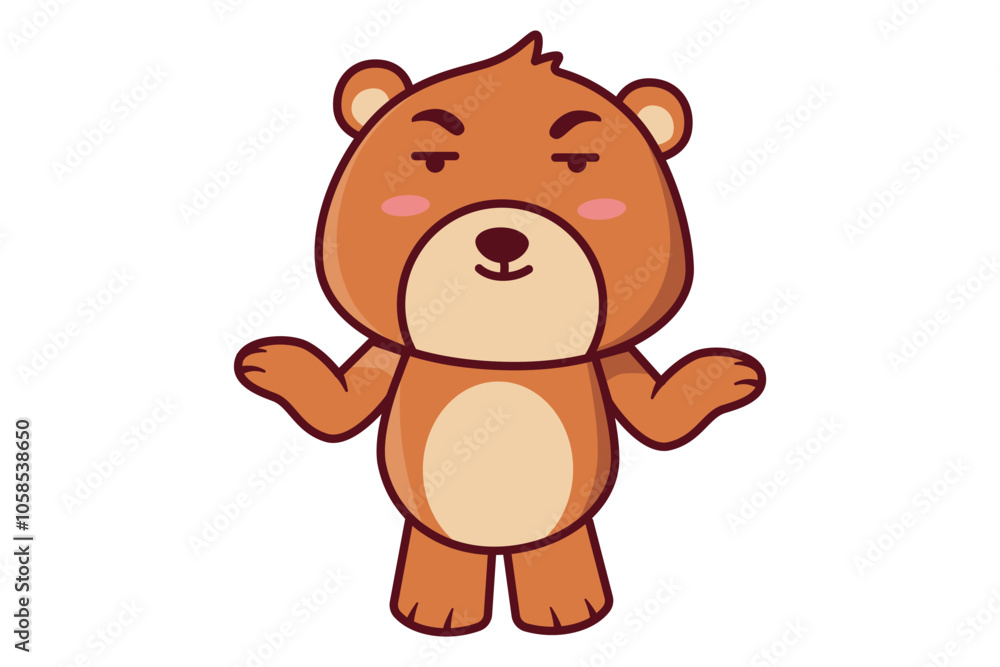 Cute Bear with Arms Open Illustration Cute Bear with Arms Open Illustration