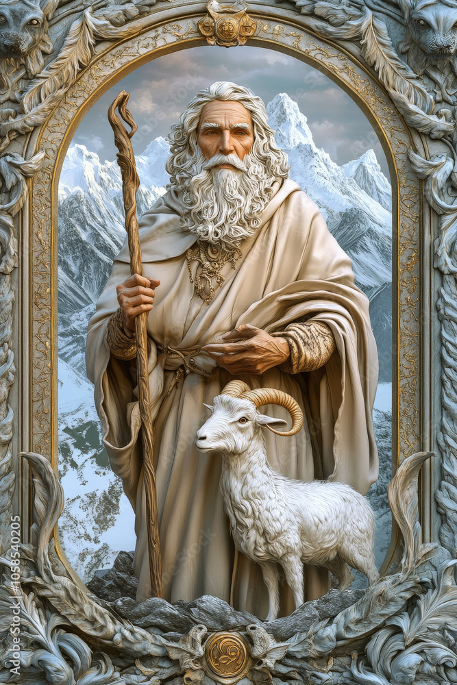 Fototapeta premium Capricorn tarot card illustration