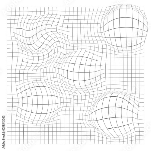 Distorted grey grid
