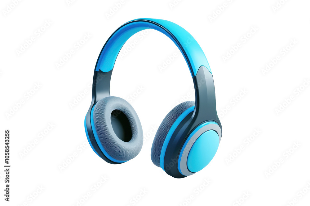 Blue and gray modern wireless headphones with a sleek design, perfect for music lovers seeking high-quality audio and style. Blue and gray modern wireless headphones with a sleek design, perfect for music lovers seeking high-quality audio and style.