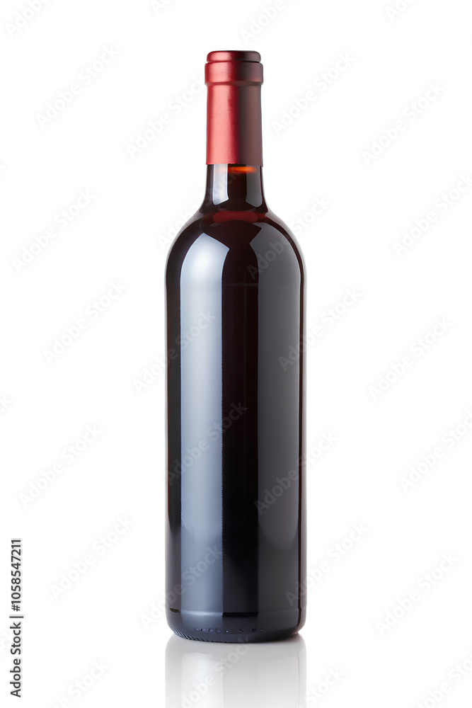 Red wine bottle isolated on white background Red wine bottle isolated on white background