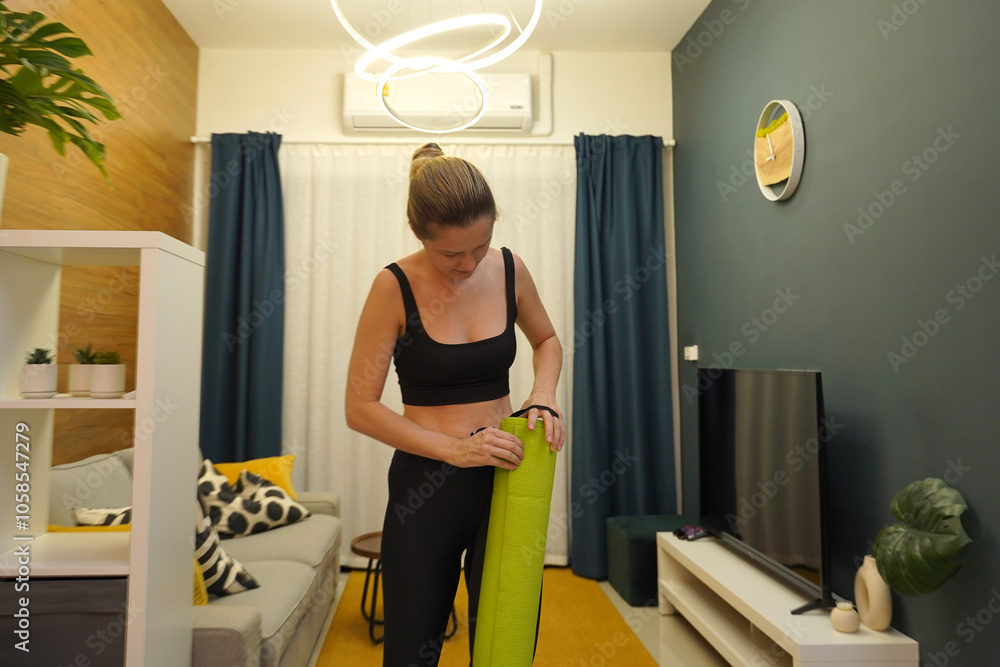 A young woman have a joyfully yoga practice A young woman have a joyfully yoga practice
