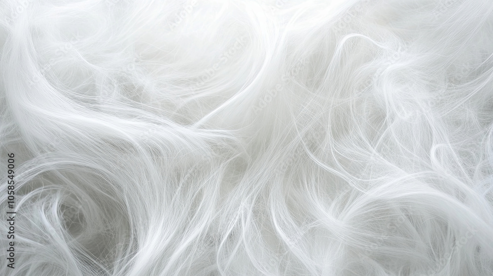 Wispy white texture swirling softly, creating delicate and ethereal appearance. This soft fiber background evokes sense of calm and tranquility, perfect for various design applications Wispy white texture swirling softly, creating delicate and ethereal appearance. This soft fiber background evokes sense of calm and tranquility, perfect for various design applications