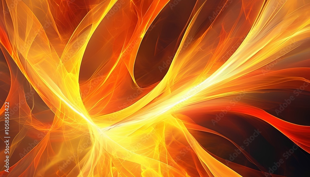 Naklejka premium Fiery Abstract Energy Flame Patterns | Background