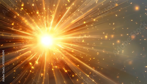 Abstract Solar Flares with Golden Light Rays | Background
