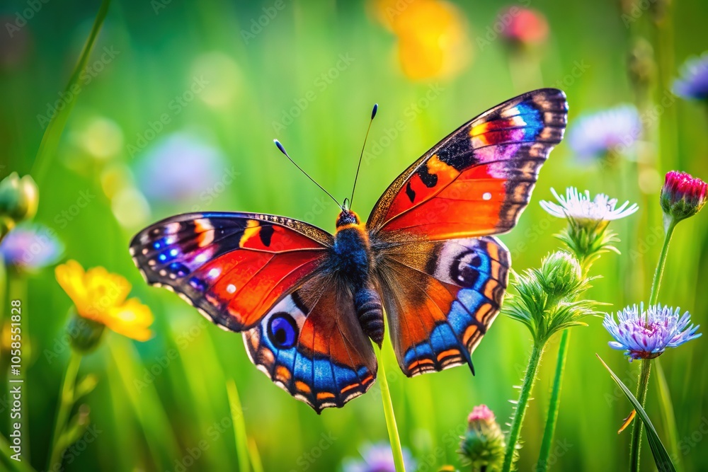 Butterfly on Green Grass - Nature Photography Butterfly on Green Grass - Nature Photography