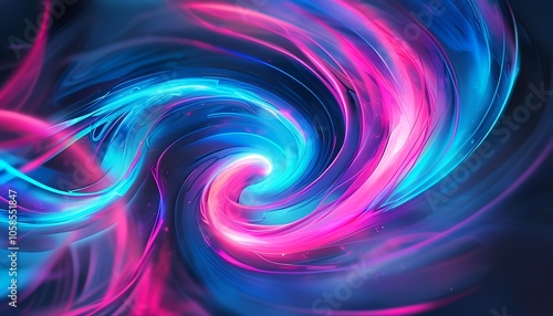 Swirling Abstract Energy with Neon Gradient | Background
