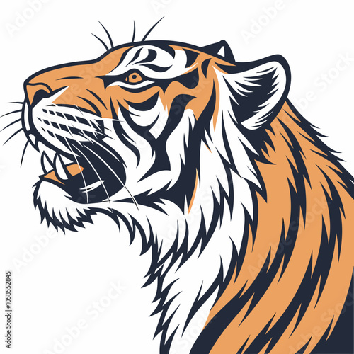 Wallpaper Mural tiger head vector Torontodigital.ca