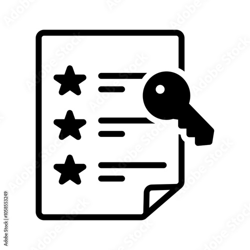 Vector solid black icon for Key benefits