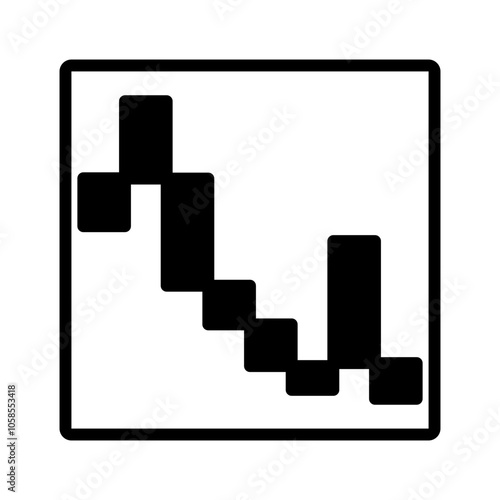 Vector solid black icon for Line break