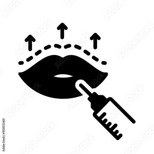 Vector solid black icon for Permanent