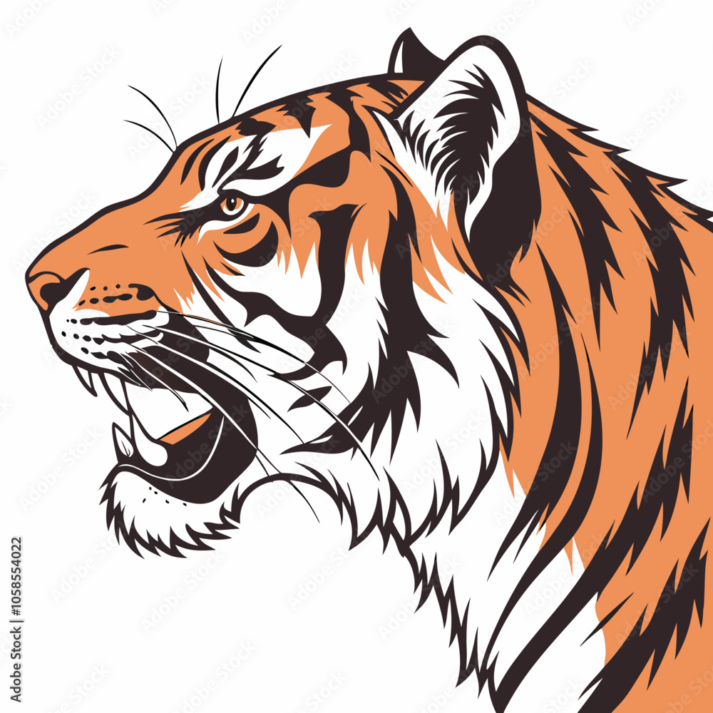 Obraz premium tiger head vector