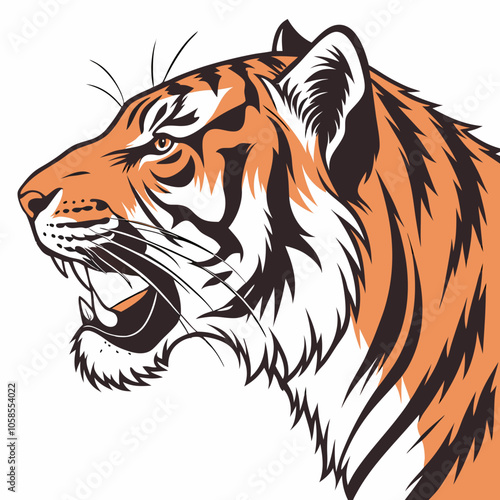 tiger head vector