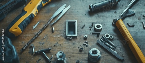 Tools and Parts on a Workbench