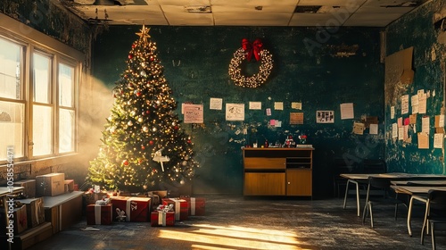 Wallpaper Mural Christmas in school Torontodigital.ca