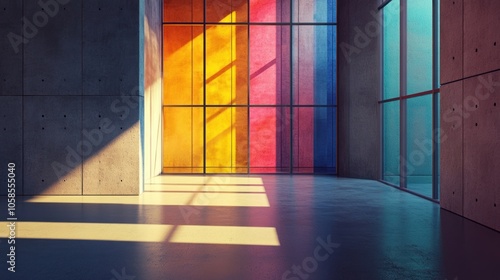 Sunlight Through Colorful Windows