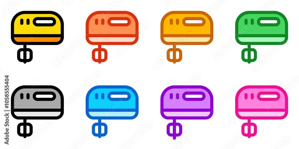 Editable hand mixer vector icon. Bakery, cooking, appliances, kitchenware, food. Part of a big icon set family. Perfect for web and app interfaces, presentations, infographics, etc Editable hand mixer vector icon. Bakery, cooking, appliances, kitchenware, food. Part of a big icon set family. Perfect for web and app interfaces, presentations, infographics, etc