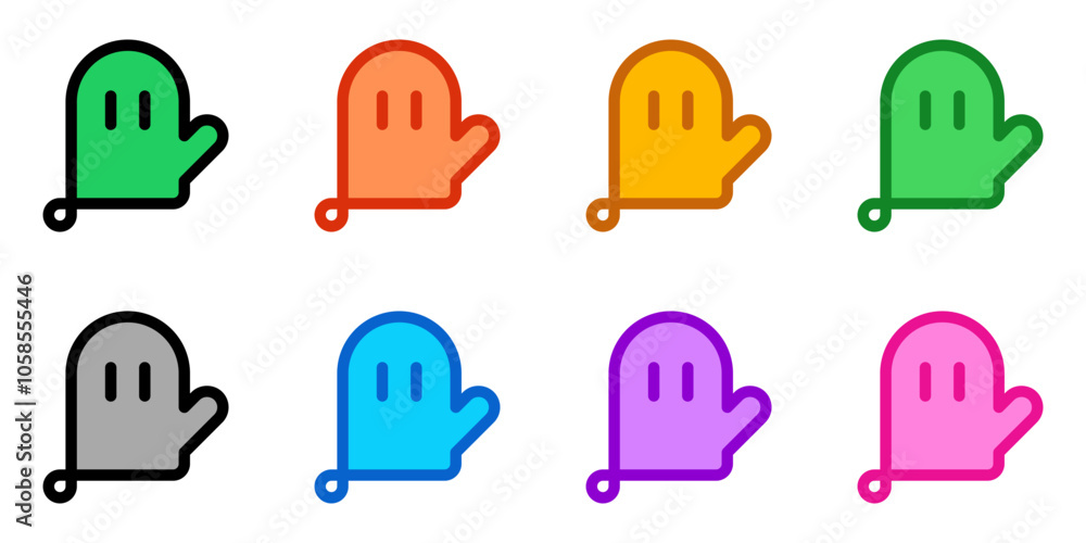 Editable oven mitten vector icon. Bakery, cooking, appliances, kitchenware, food. Part of a big icon set family. Perfect for web and app interfaces, presentations, infographics, etc Editable oven mitten vector icon. Bakery, cooking, appliances, kitchenware, food. Part of a big icon set family. Perfect for web and app interfaces, presentations, infographics, etc