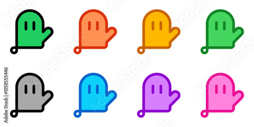 Editable oven mitten vector icon. Bakery, cooking, appliances,  kitchenware, food. Part of a big icon set family. Perfect for web and app interfaces, presentations, infographics, etc