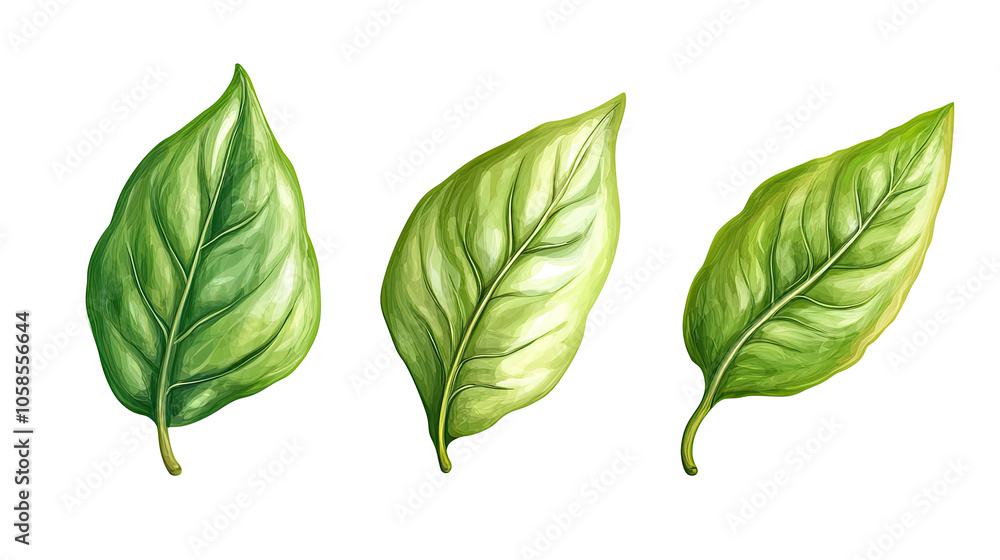 Vibrant Green Leaves on Transparent Background Generative AI Vibrant Green Leaves on Transparent Background Generative AI