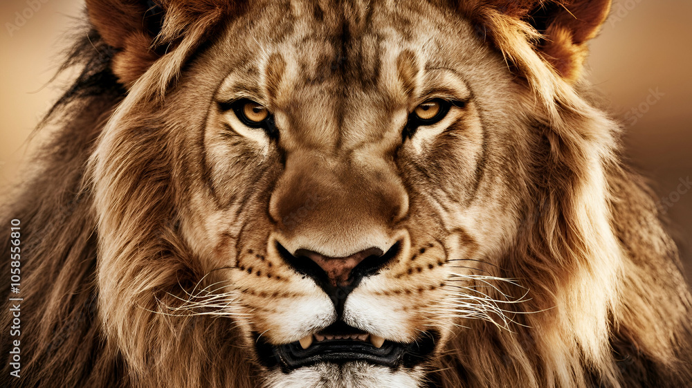 Naklejka premium close up of a lion