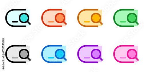 Quadro su tela Editable search engine vector icon
