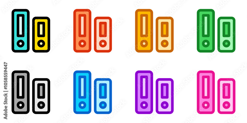 Editable file folder vector icon. Stationery, office, archive. Part of a big icon set family. Perfect for web and app interfaces, presentations, infographics, etc Editable file folder vector icon. Stationery, office, archive. Part of a big icon set family. Perfect for web and app interfaces, presentations, infographics, etc