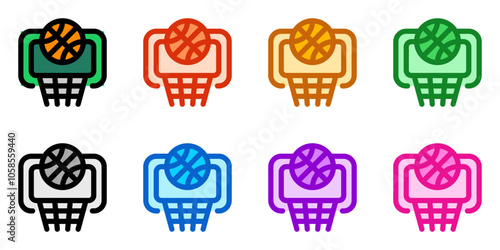 Editable basketball vector icon. Sports, match, game. Part of a big icon set family. Perfect for web and app interfaces, presentations, infographics, etc