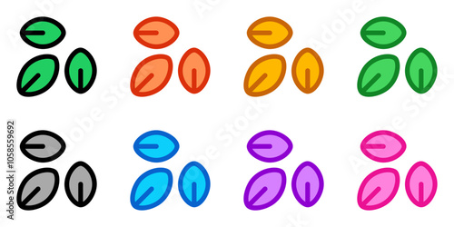 Editable plant seeds, leaves vector icon. Gardening, landscaping, horticulture. Part of a big icon set family. Perfect for web and app interfaces, presentations, infographics, etc