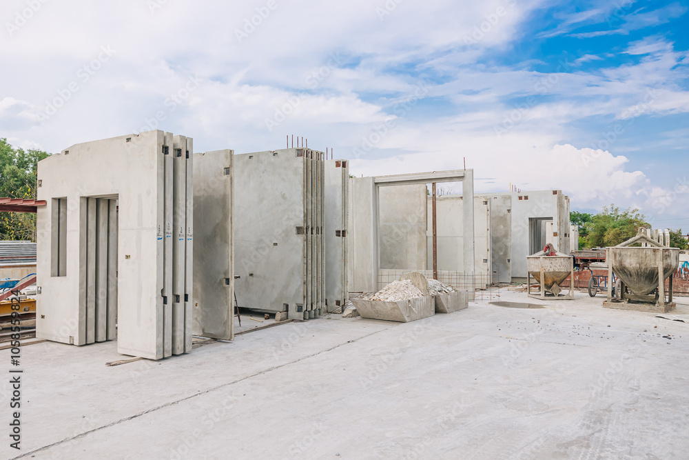 Reinforced concrete precast structures Industry Manufacturing Factory plant. Reinforced concrete precast structures Industry Manufacturing Factory plant.