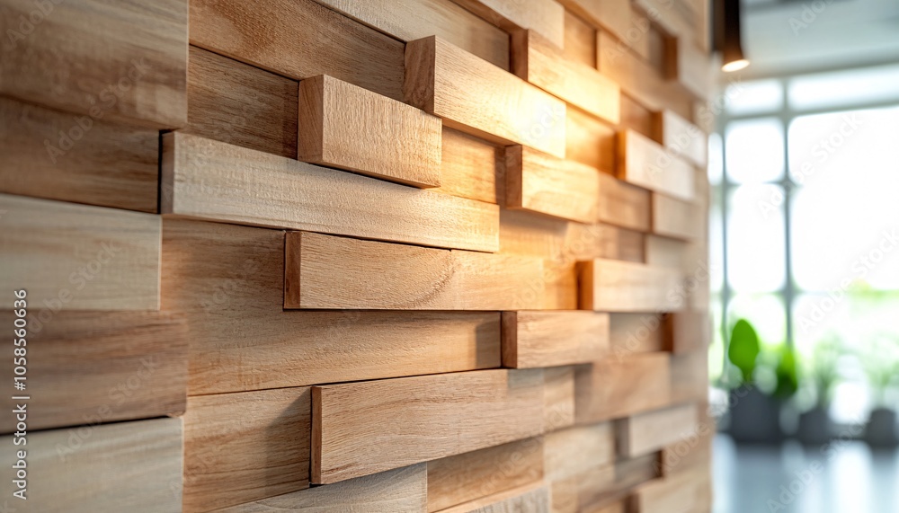 Textured Wood Wall with Natural Light Textured Wood Wall with Natural Light