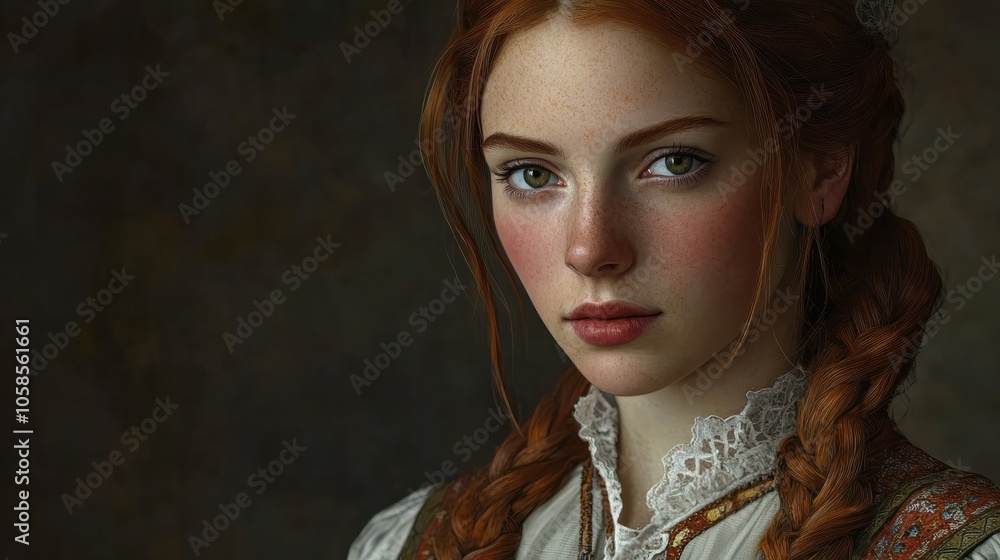 Frau Portrait Dirndl hy per realistic Frau Portrait Dirndl hy per realistic